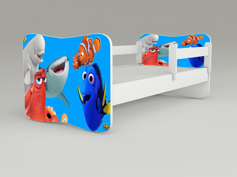 Detská posteľ s odnímateľnými zábranami  Dory